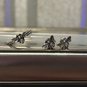 James Avery Honey Bee Ring and Earrings